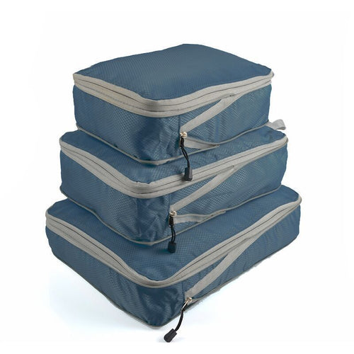 Compression Packing Cubes Set — 3-Piece Ultralight Travel Organizers
