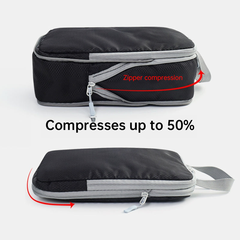 Compression Packing Cubes Set — 3-Piece Ultralight Travel Organizers
