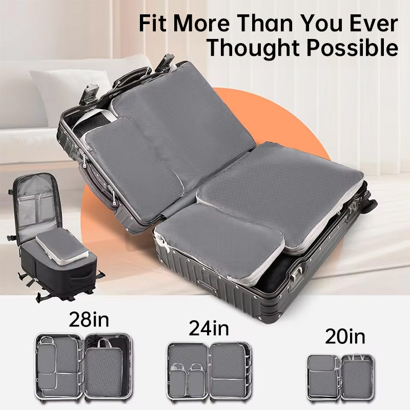 Compression Packing Cubes Set — 3-Piece Ultralight Travel Organizers